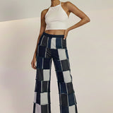 Frayed Patchwork Pants