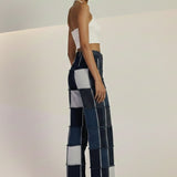 Frayed Patchwork Pants