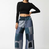 Relaxed patchwork pants