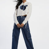 Flat cargo pants