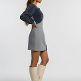 One shoulder frayed dress