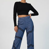 Wavy Straight Fit Pants
